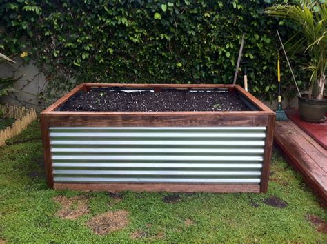 metal planters boxes|planter box with galvanized metal.